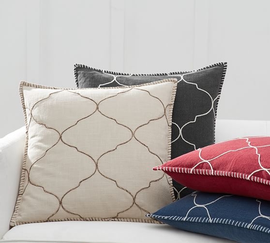 Tile Embroidered Pillow Cover - Insert not included - Image 2