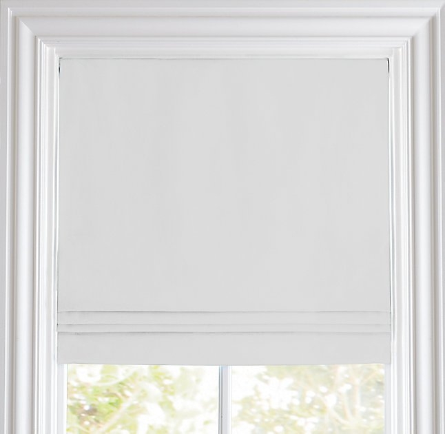 Roman shade - Optic white, 64”lx24”W - Image 0