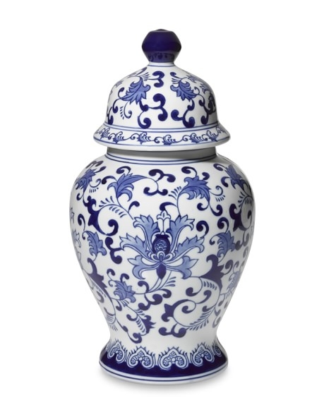 Porcelain Lidded Temple Jar - Image 0