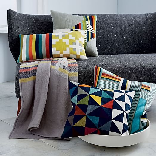 Wallace Sewell Blocks + Stripes Crewel Pillow Cover - Image 2