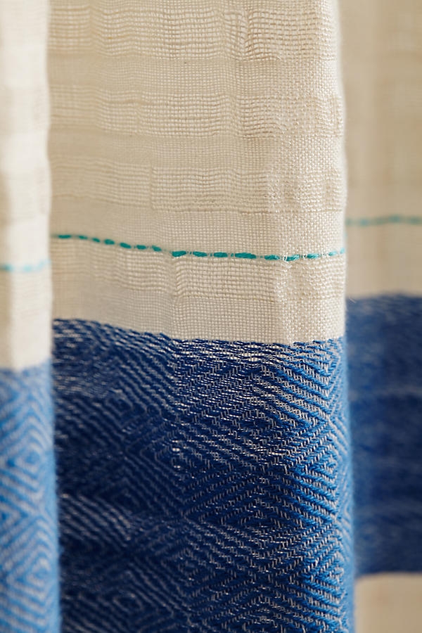 Sanaga Stripe Curtain - Blue - 96" x 50" - Image 1