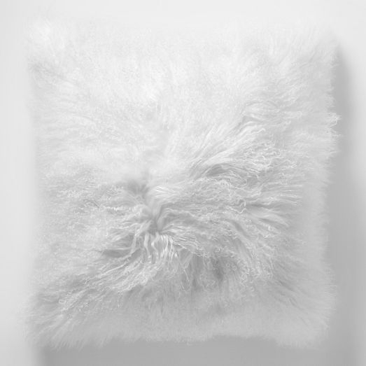 Mongolian Lamb Pillow Cover - 16"x16" - Image 0