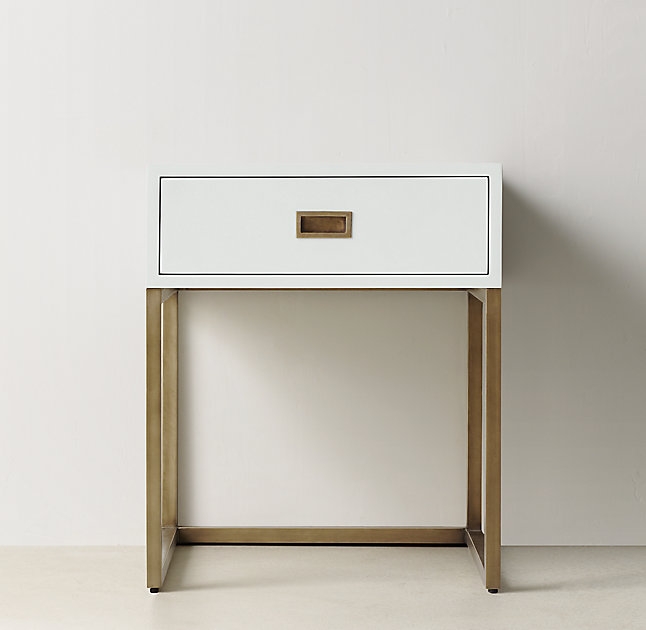 AVALON OPEN NIGHTSTAND - Waxed White - Image 0