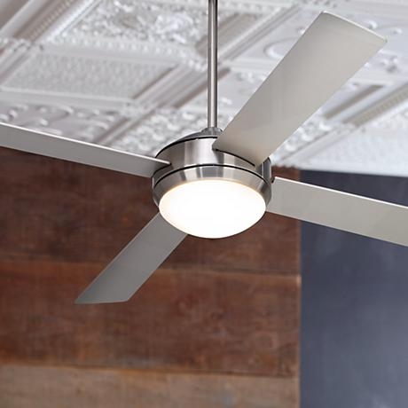 Courier Brushed Nickel Ceiling Fan - Image 1