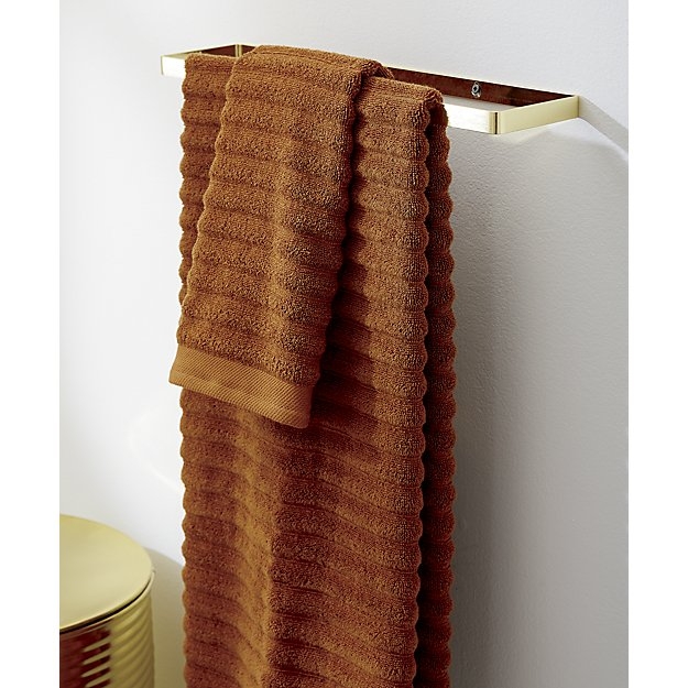 Brushed brass towel bar 24" - Image 2