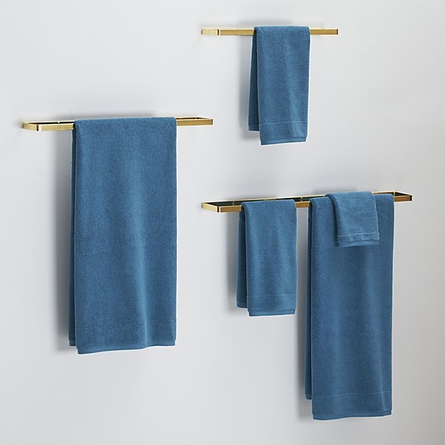 Brushed brass towel bar 24" - Image 3