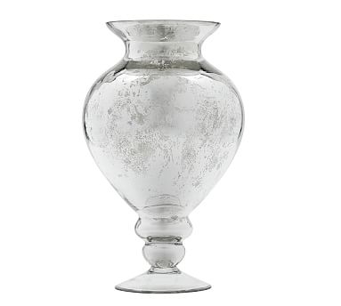 Antique Mercury Vase, Footed Round - Image 0