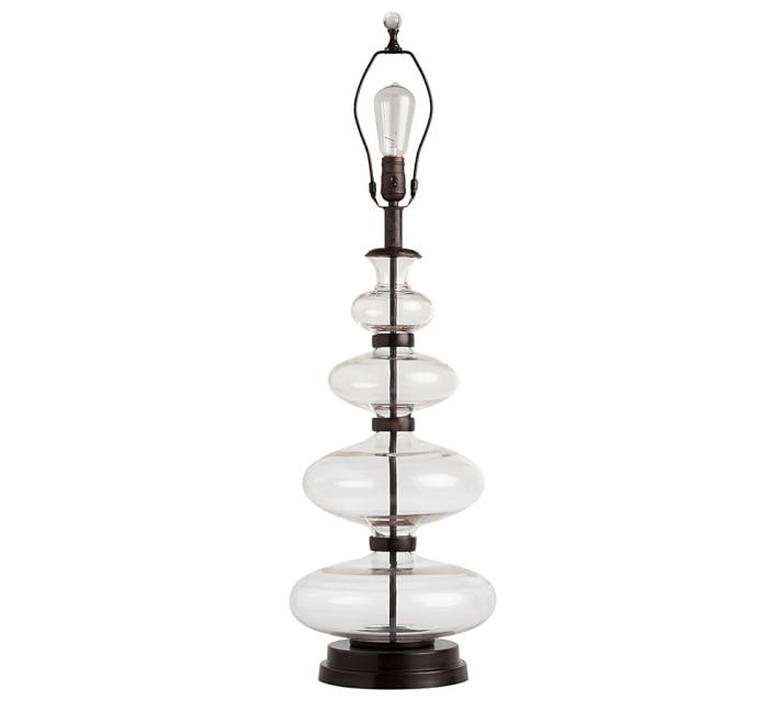 ESTELLE STACKED GLASS TABLE LAMP BASE - LARGE - Image 0