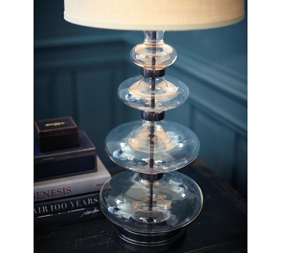 ESTELLE STACKED GLASS TABLE LAMP BASE - LARGE - Image 5