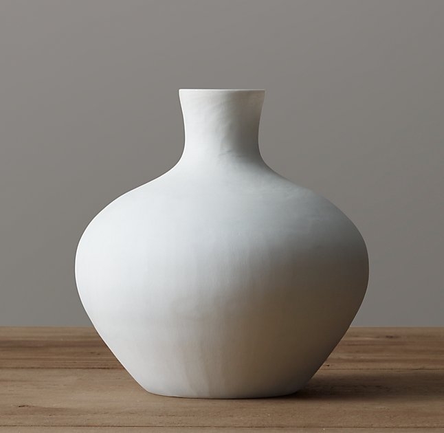 Matte White Glass Vase - Image 0