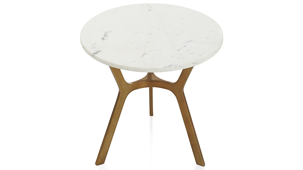 Elke Round Marble Side Table - Image 1