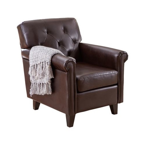 Tufted Leather Club Chair - Image 0