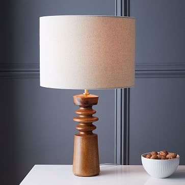 Turned Wood Table Lamp - Medium, Acorn - Image 0