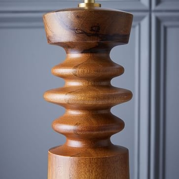 Turned Wood Table Lamp - Medium, Acorn - Image 1