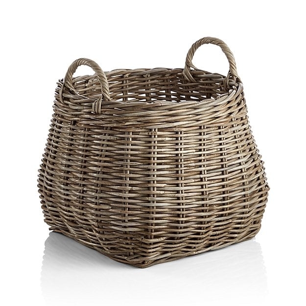 Birney Round Grey Rattan Basket - Image 0