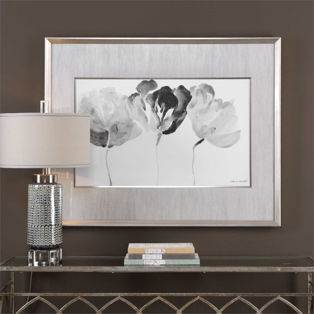 Trio In Light - 48 W X 38 H X 2 D (in) - Platinum frame - With mat - Image 1