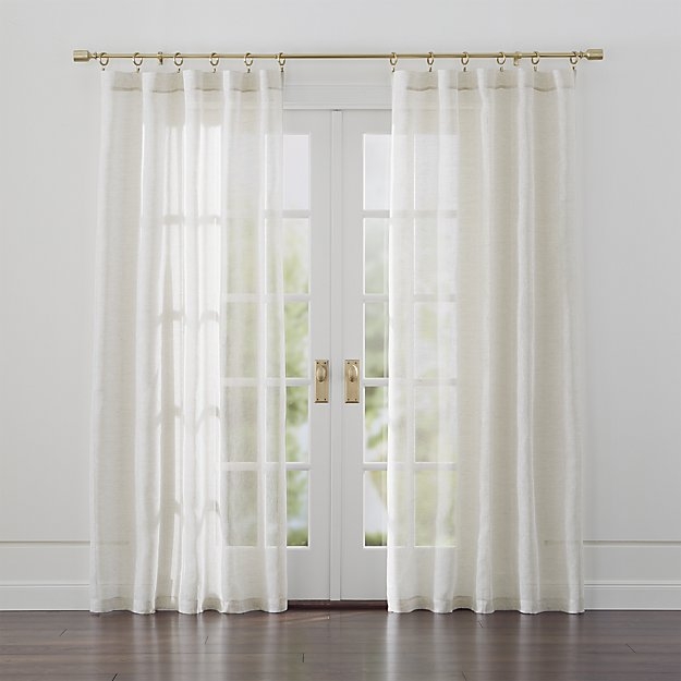 Linen Sheer 52"x63" Natural Curtain Panel - Image 0