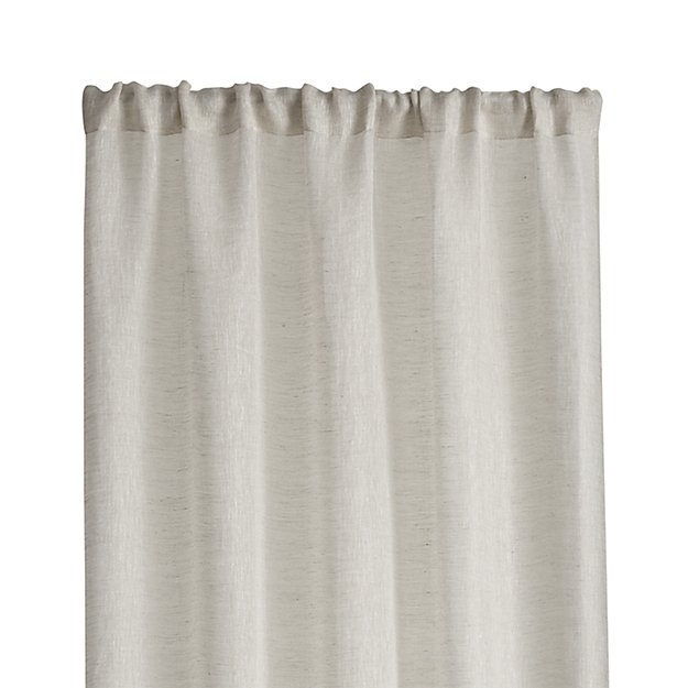 Linen Sheer 52"x63" Natural Curtain Panel - Image 1