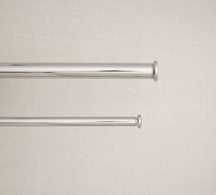 PB Standard Endcap Finial, Set of 2 & 1.25" diam. Drape Rod - Polished Nickel Finish - Image 0