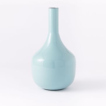 Enamel Vase Tall Shoulder Vase, Light Pool - Image 0