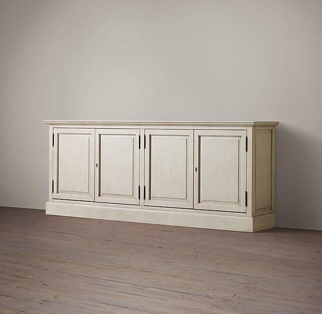 FRENCH PANEL SIDEBOARD - 72"W - Distressed White - Image 3
