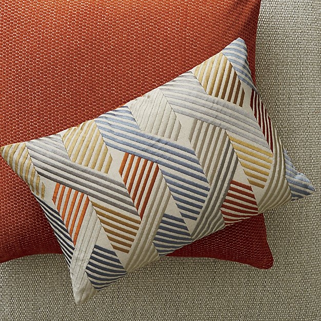 Maura Orange 23" Pillow with Down-Alternative Insert - Image 3