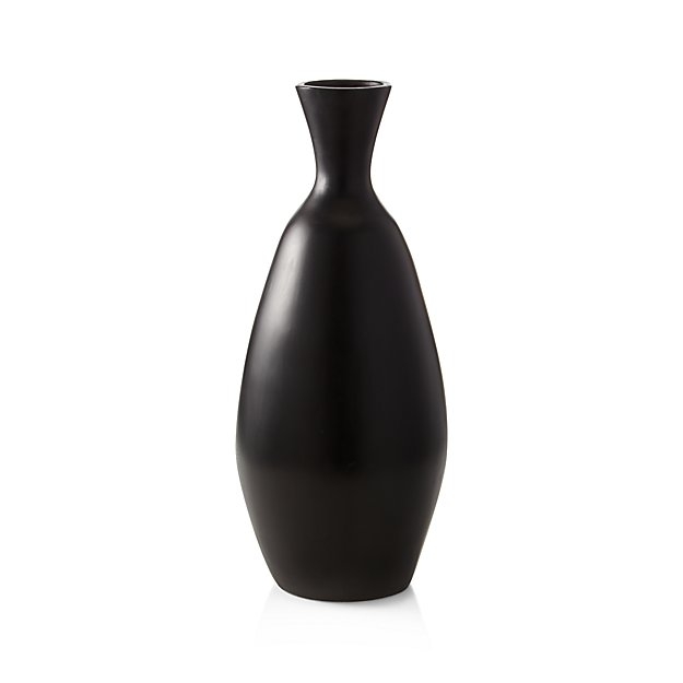 Trumpet Large Black Ceramic Vase - Image 0