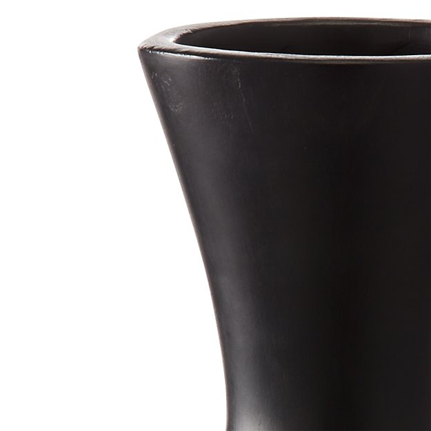 Trumpet Large Black Ceramic Vase - Image 2