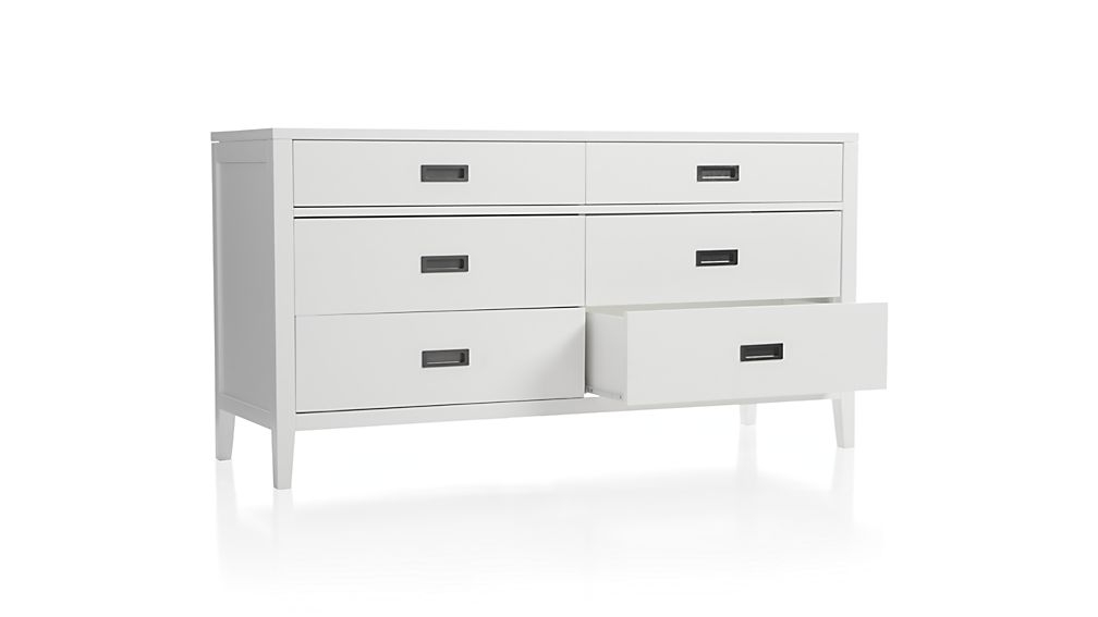 Arch White 6-Drawer Dresser - Image 2