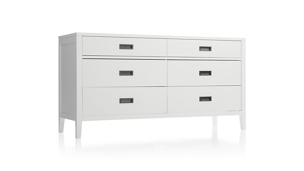 Arch White 6-Drawer Dresser - Image 3