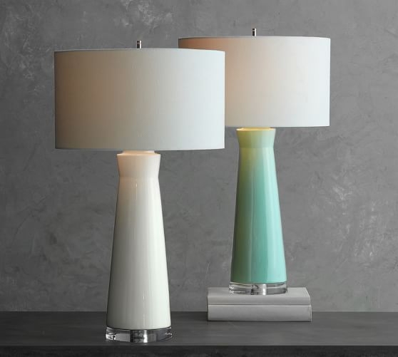 Cerena Ceramic Column Table Lamp - Ivory - Image 1