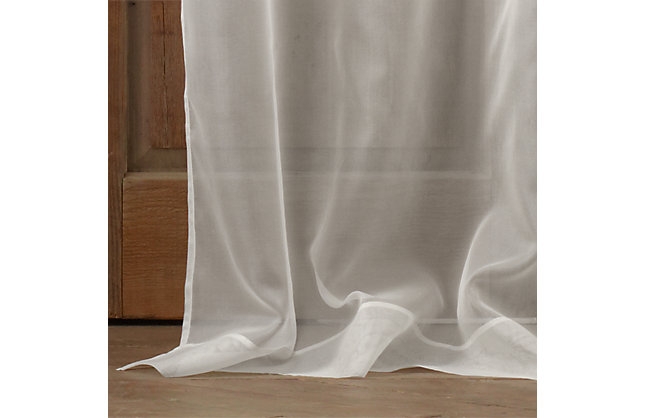 Silk Organza Drapery - White - 108" L x 50" W - Image 2