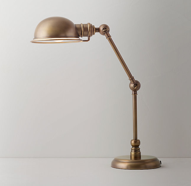 ACADEMY TASK TABLE LAMP - ANTIQUE BRASS - Image 0