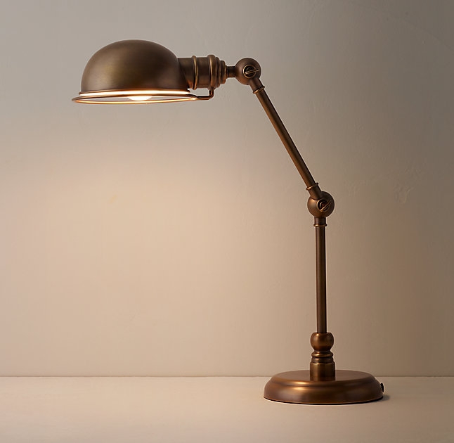 ACADEMY TASK TABLE LAMP - ANTIQUE BRASS - Image 1