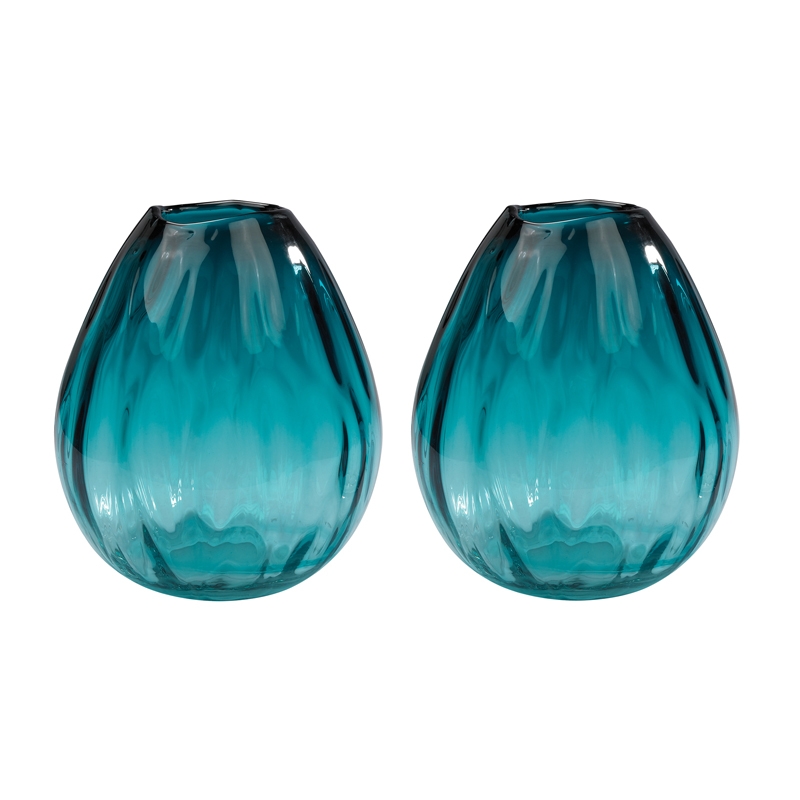Aqua Ombre Vase - Set of 2 - Image 0