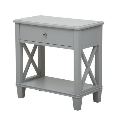 1 Drawer End Table - Light Gray - Image 0
