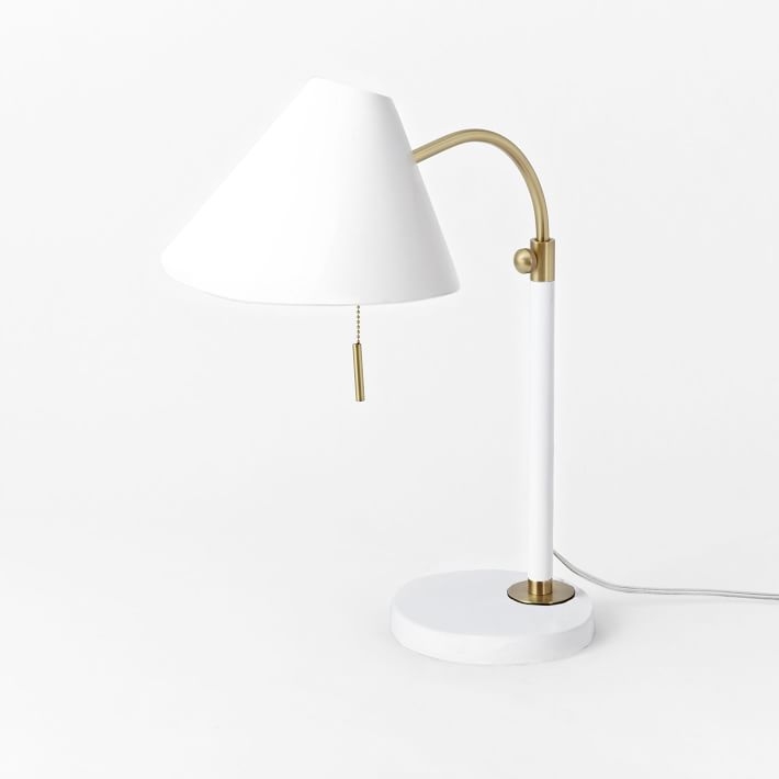 Mid-Century Task Table Lamp - White - Image 0