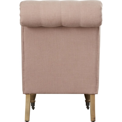 Cyclamen Roll Back Tufted Parson Chair - Washed Pink - Image 3