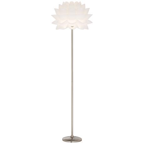 Possini Euro Design White Flower Floor Lamp - Image 0