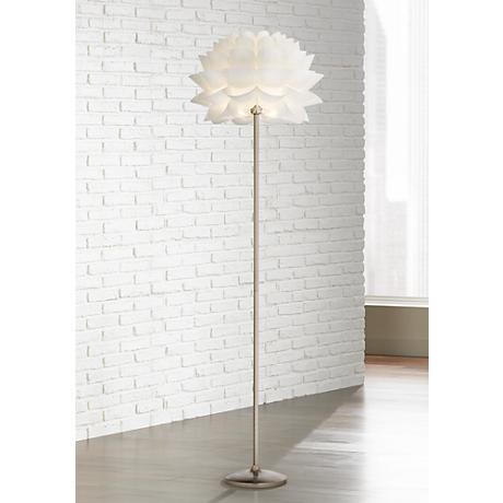 Possini Euro Design White Flower Floor Lamp - Image 1
