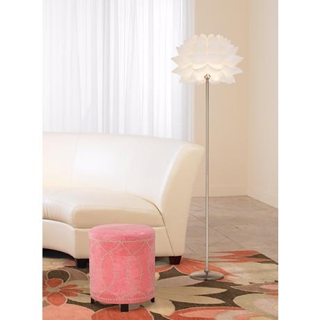 Possini Euro Design White Flower Floor Lamp - Image 2
