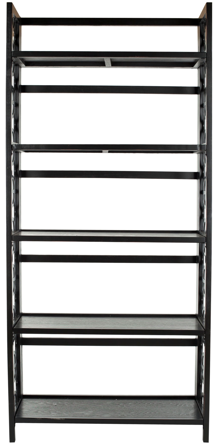 Natalie 5 Tier Tall Bookcase - Black - Arlo Home - Image 1