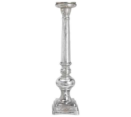 Antique Mercury Glass Pillar Holder - X-Large - Image 0