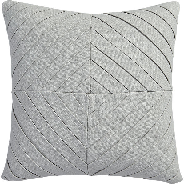 Meridian light grey 16" pillow- Feather insert - Image 0