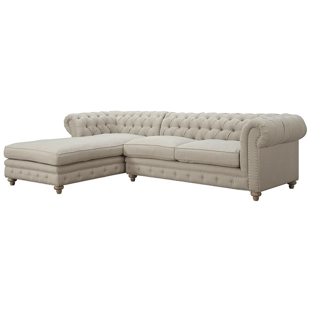 Blake BEIGE LINEN LAF SECTIONAL CHAISE - Image 6