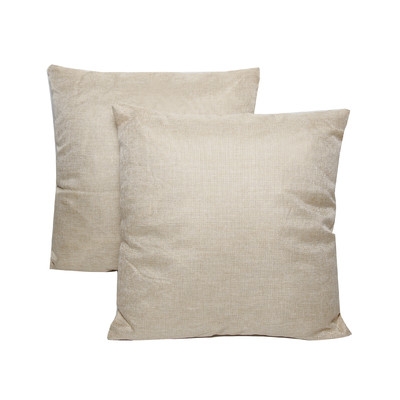 Wayfair Basics 18" Throw Pillow - Set of 2 - Poly Fill - Cream - Image 0