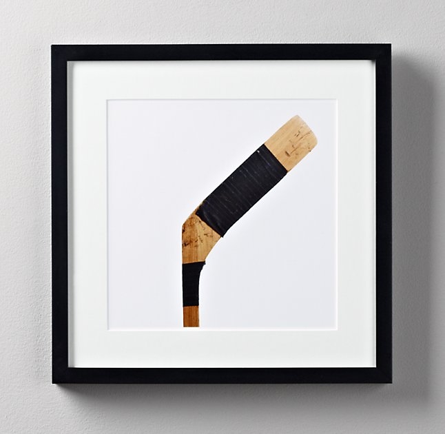 VINTAGE SPORTS GEAR PHOTOGRAPHY - HOCKEY STICK - 15" sq. - Black frame - With mat - Image 0