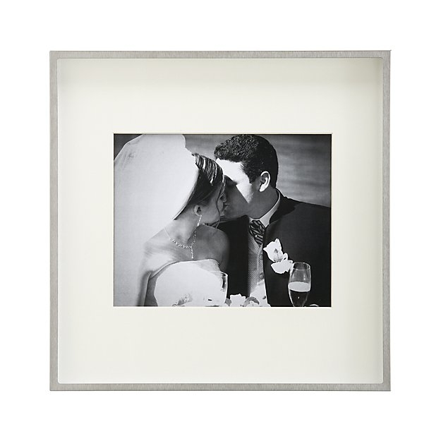 Brushed Silver - 8" x 10" - Wall Frame - With Mat - Image 0