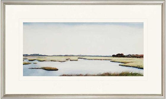 Marshlands I Wall Art - Set of 2 - 18" x 30" - Silver Frame with Mat - Image 1