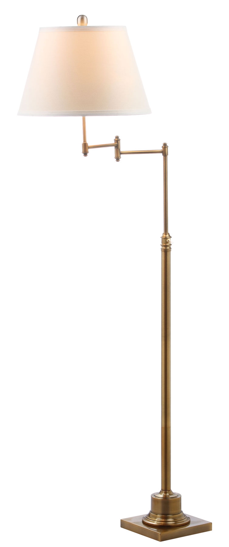 Ingram 68.5 -Inch H Adjustable Swivel Floor Lamp - Gold - Arlo Home - Image 1